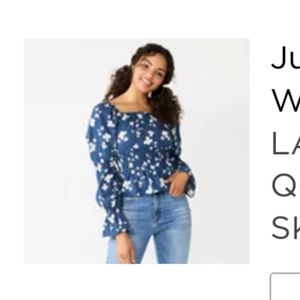 SO women's floral Bell sleeve top size large